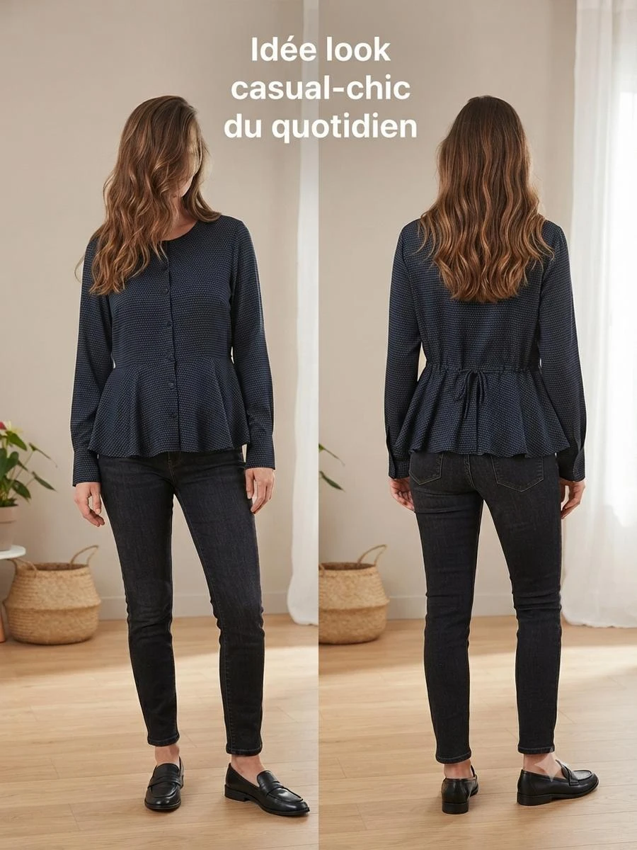 🖤Peplum Blouse G!Ozé Zwart & Wit - Maat 46🤍 – photo 6